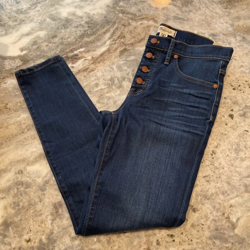 Madewell 9” Mid Rise Skinny Jeans - Picture 1 of 12